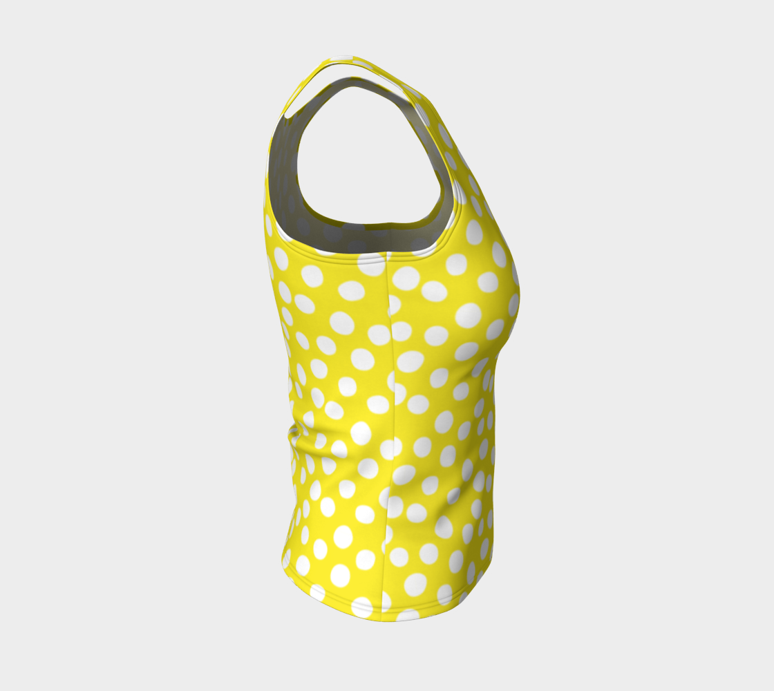 Aperçu de All About the Dots Fitted Tank Top - Yellow #4