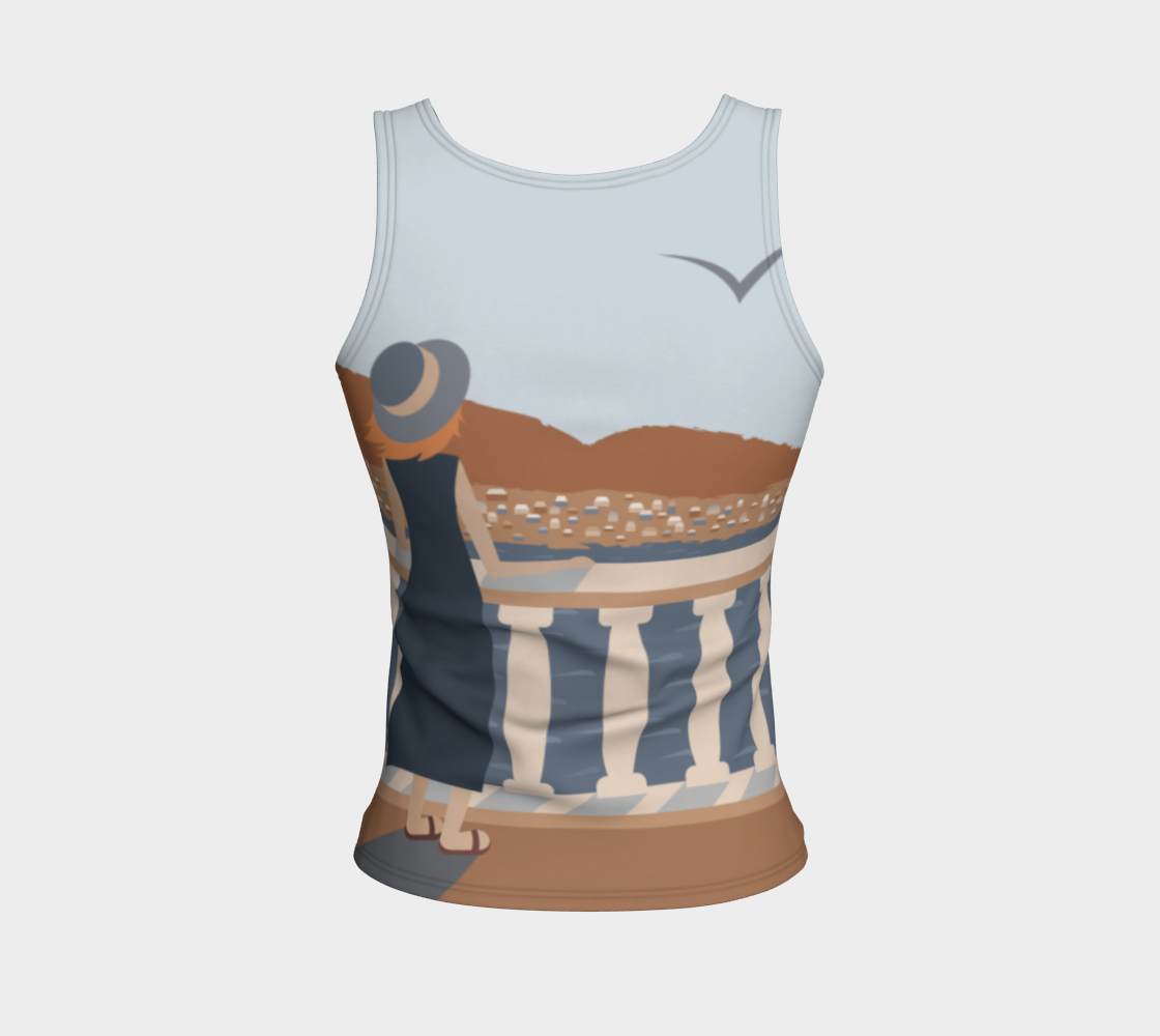 Summer memories fitted tank top 3D preview