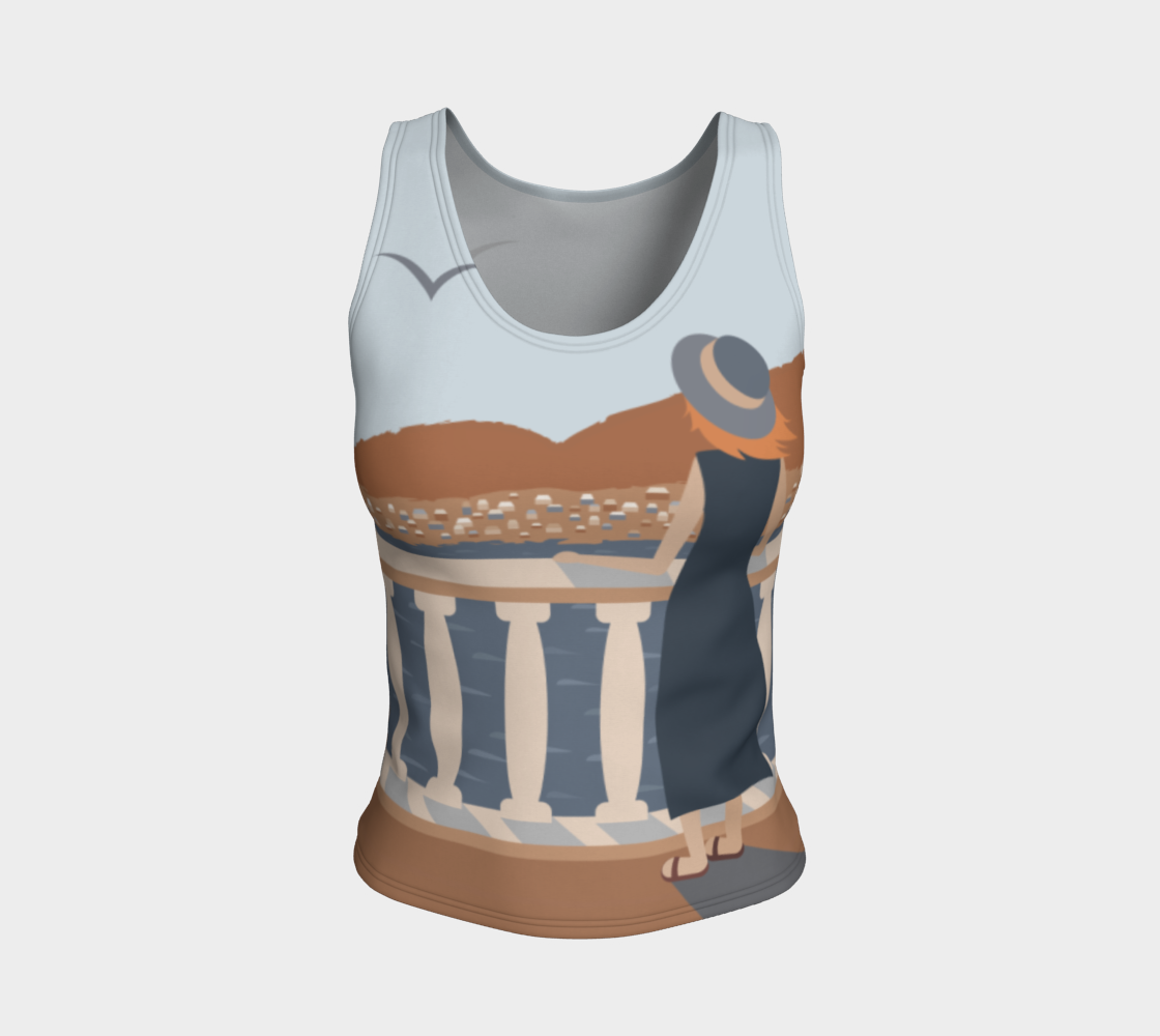 Summer memories fitted tank top 3D preview
