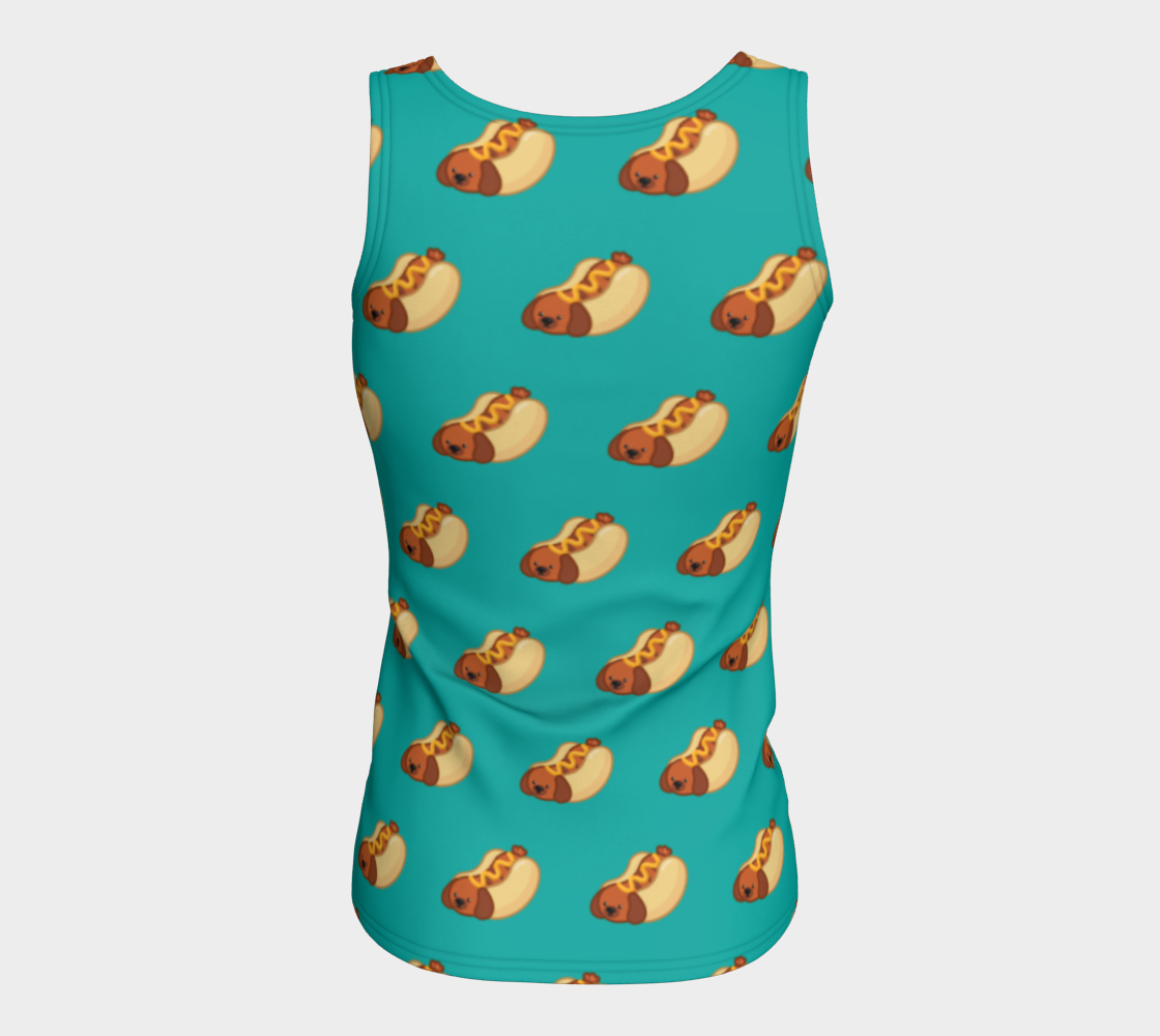 Hot Dog Fitted Tank preview #6