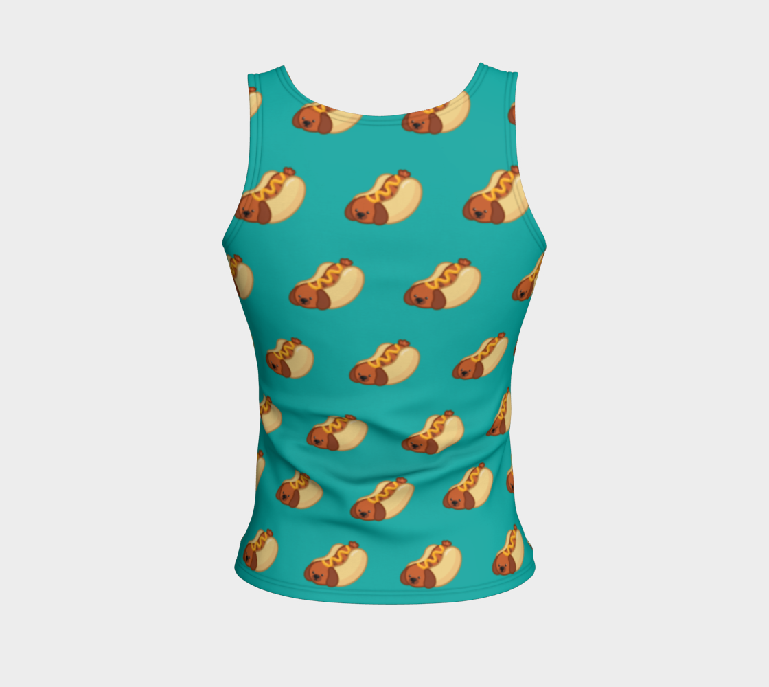 Hot Dog Fitted Tank preview #2