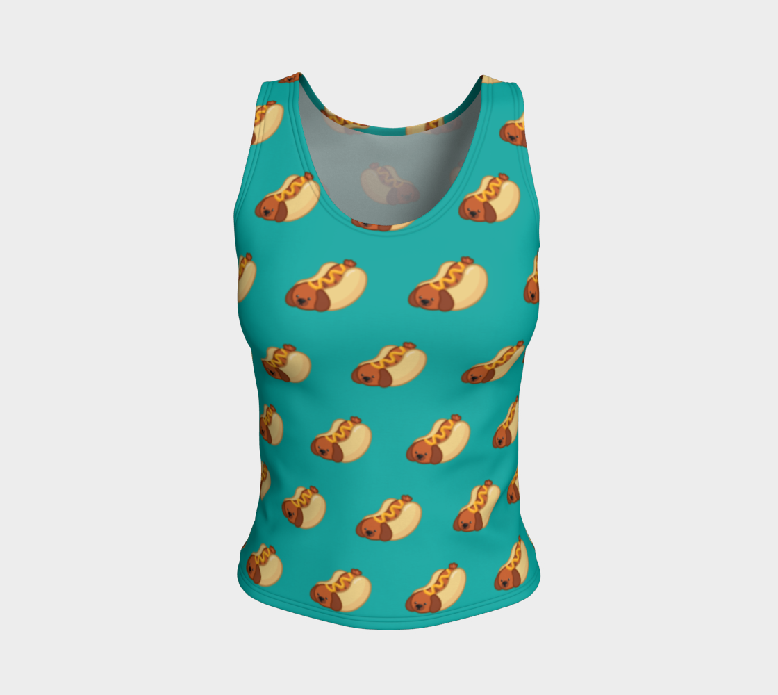 Hot Dog Fitted Tank preview
