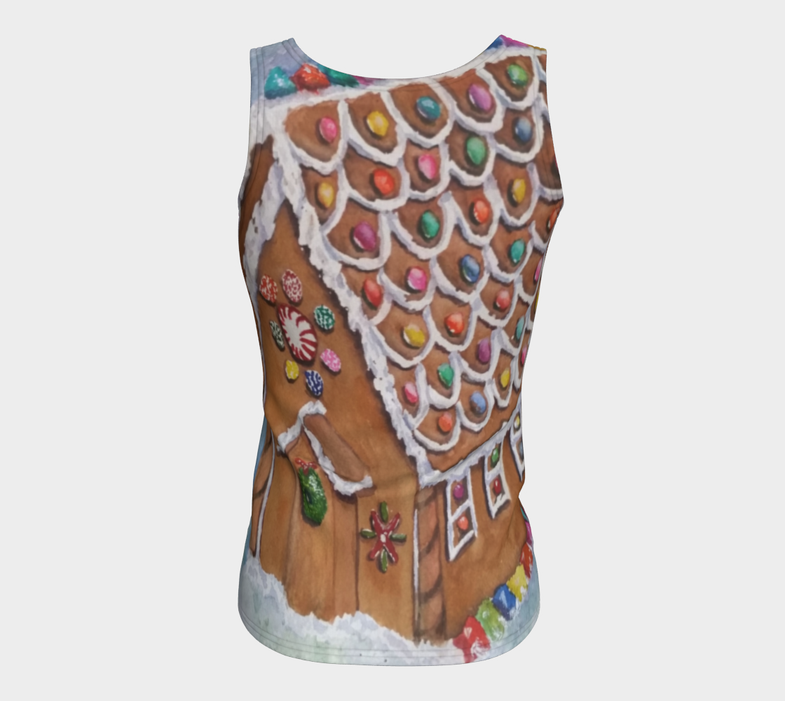Gingerbread House Fitted Tank Top preview #6