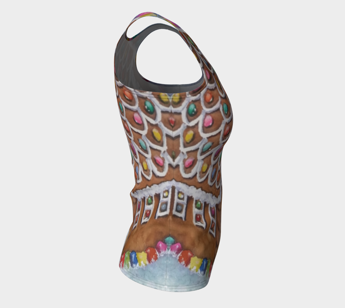 Gingerbread House Fitted Tank Top preview #8