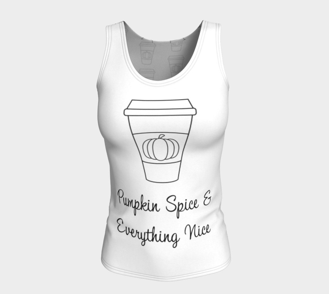 Pumpkin Spice & Everything Nice Fitted Tank preview #5