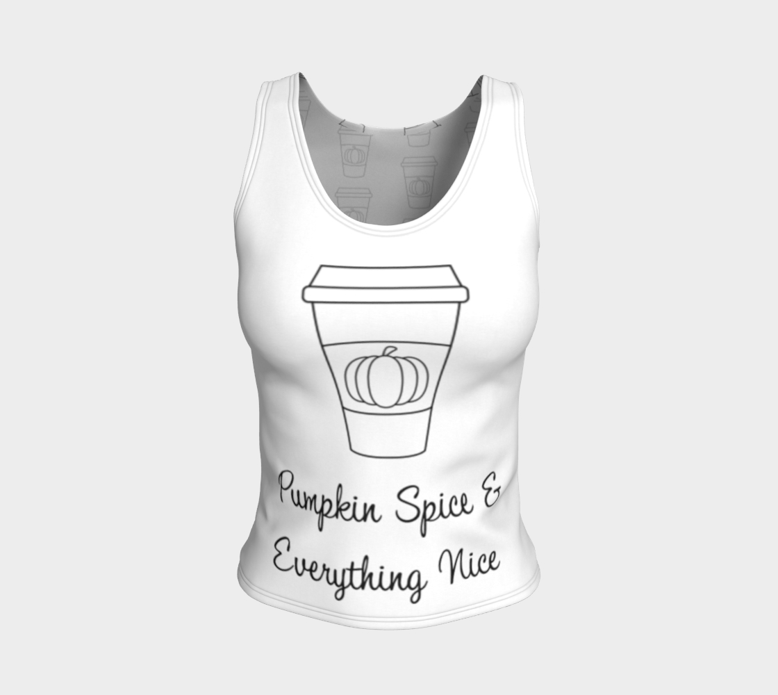 Pumpkin Spice & Everything Nice Fitted Tank preview #1