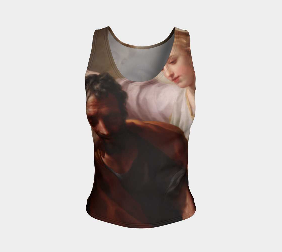 The Dream of St. Joseph by Anton Raphael Mengs Fitted Tank Top preview