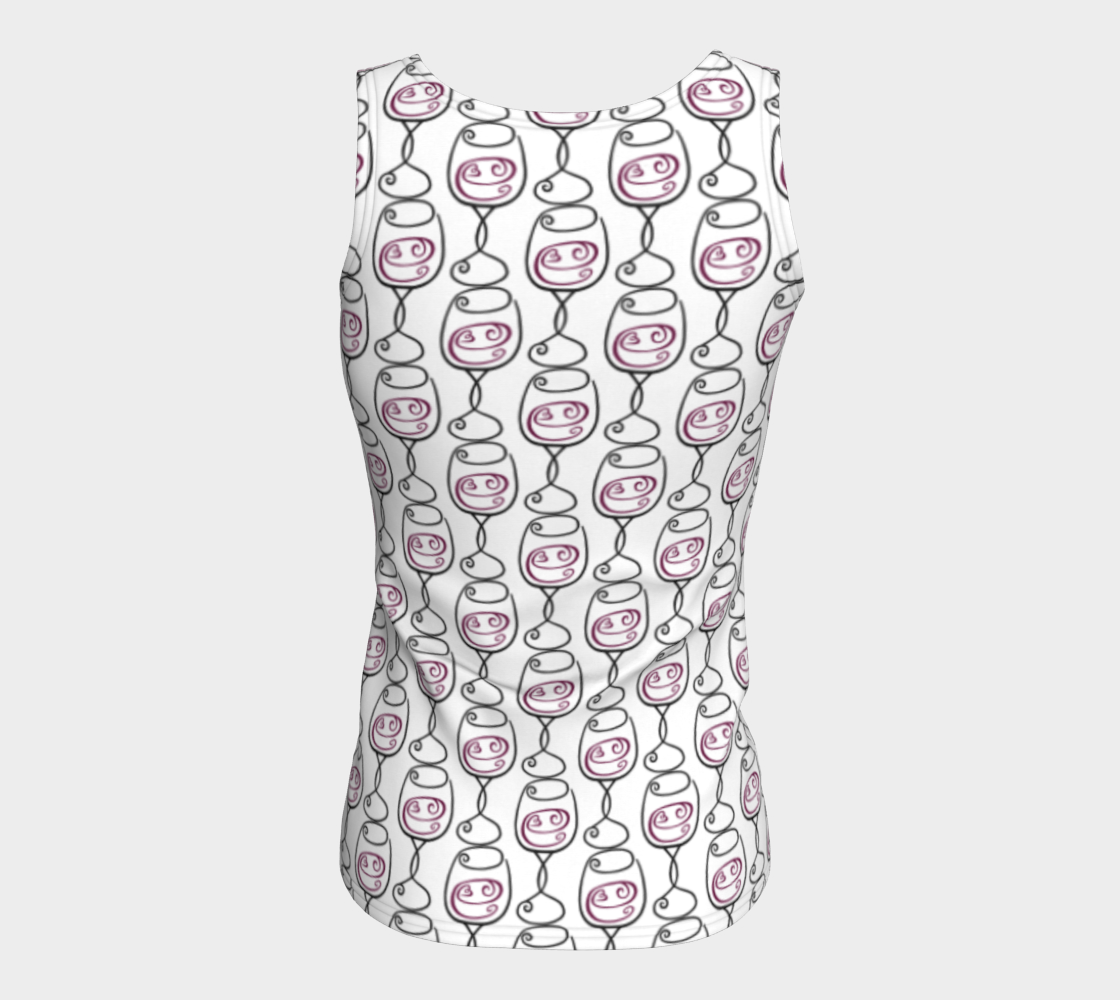 Wine is Always a Good Idea Fitted Tank Top Miniature #7