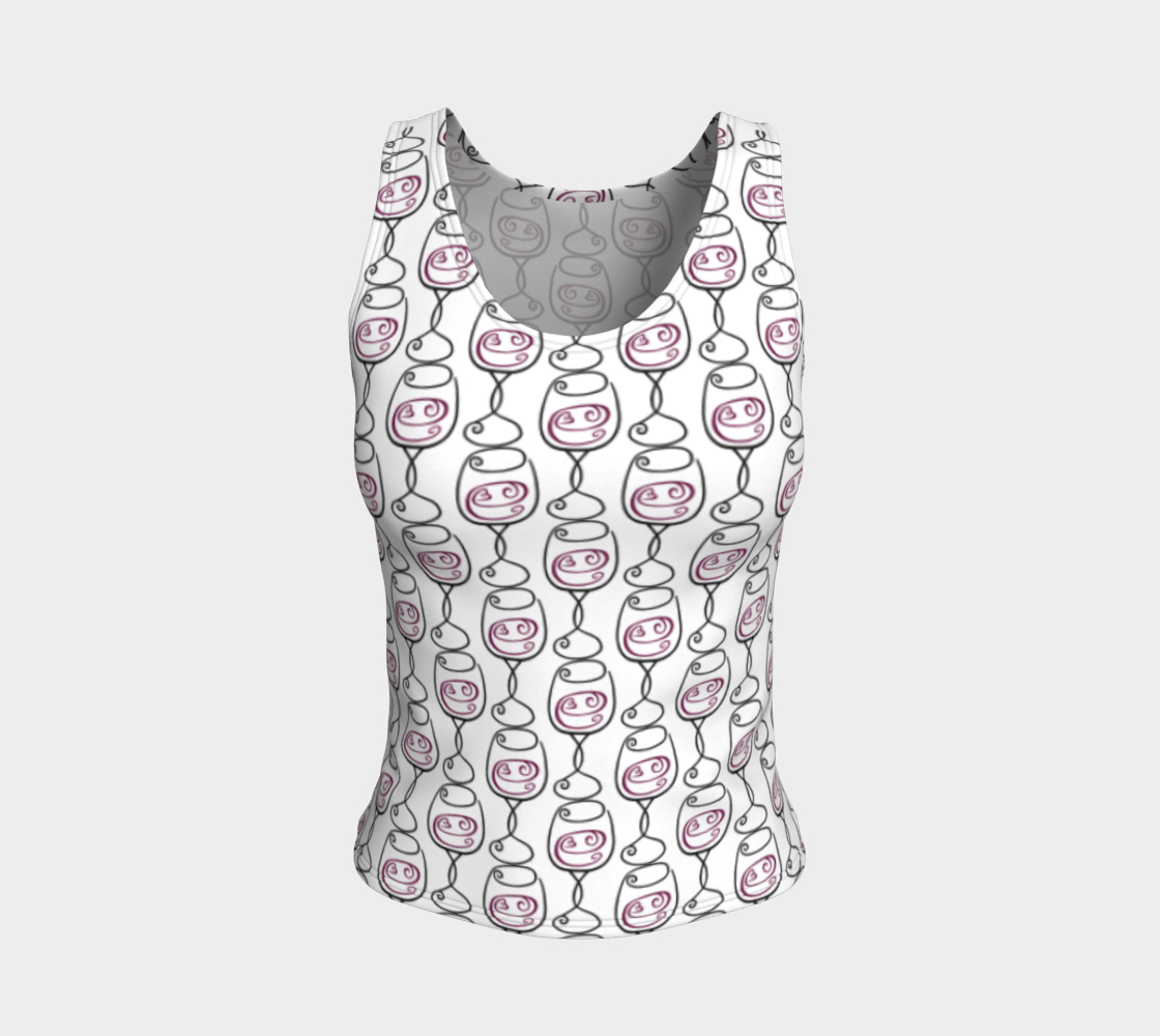 Wine is Always a Good Idea Fitted Tank Top preview