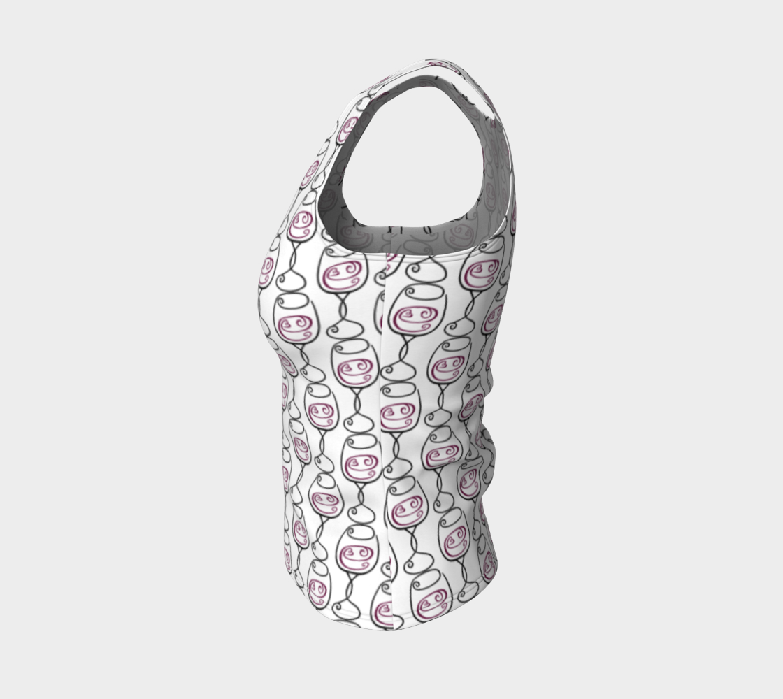 Aperçu de Wine is Always a Good Idea Fitted Tank Top #3