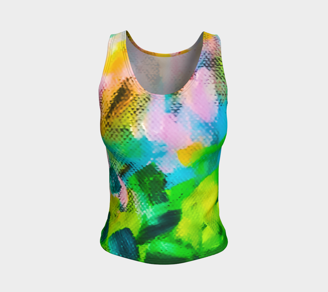 Impressionist Garden Fitted Tank Top preview