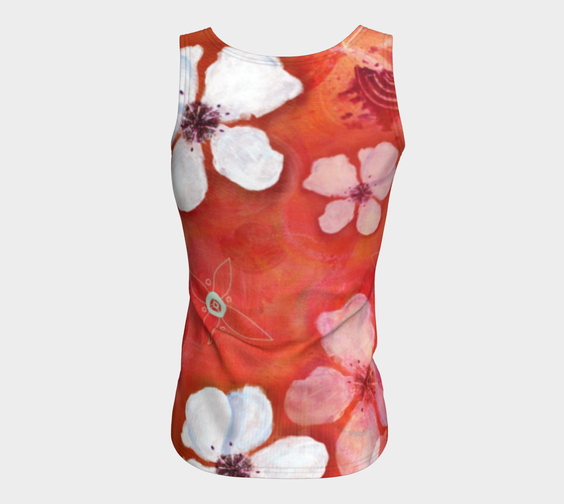 Red Painted Flowers and Swirls preview #6