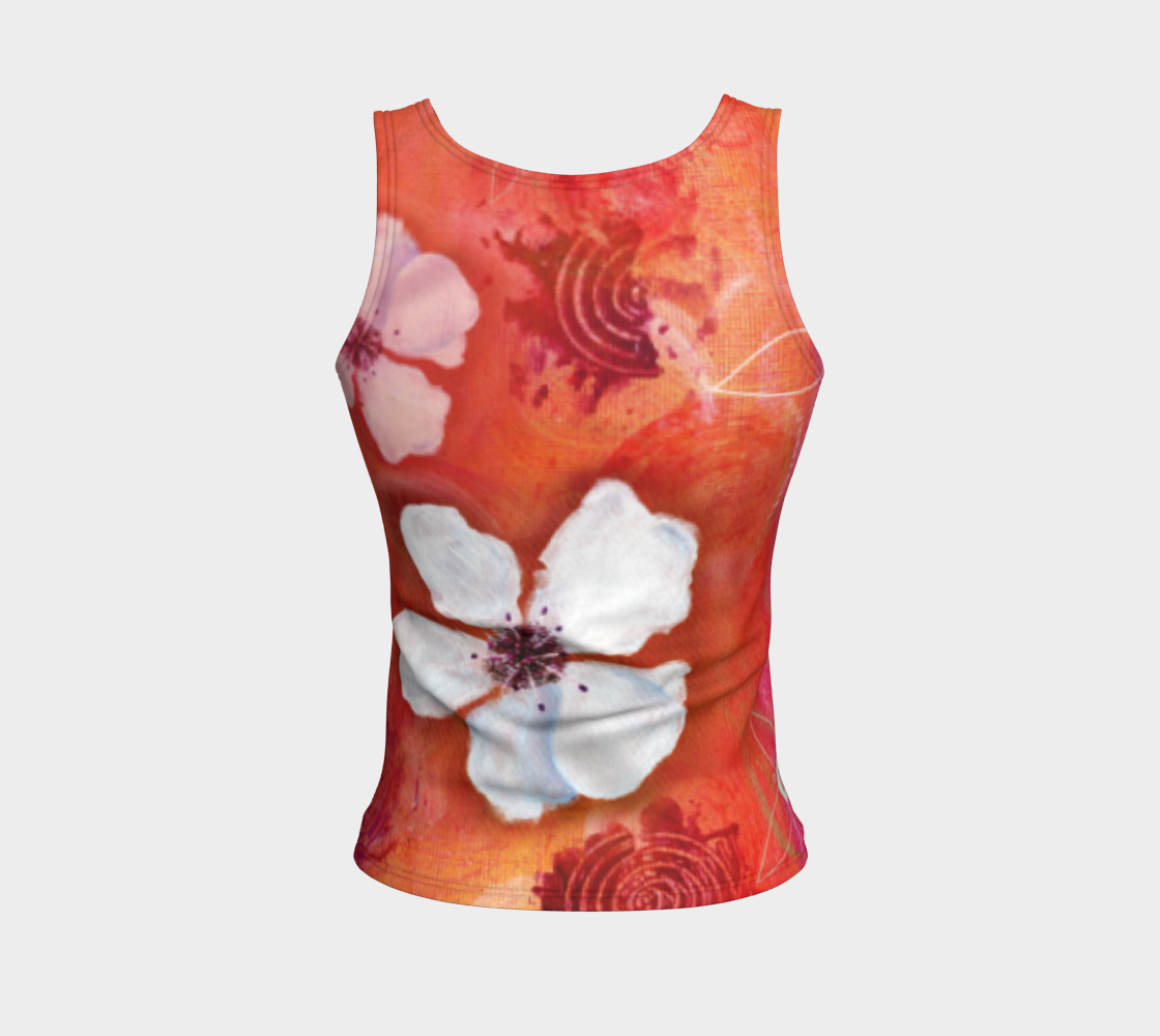 Red Painted Flowers and Swirls preview #2