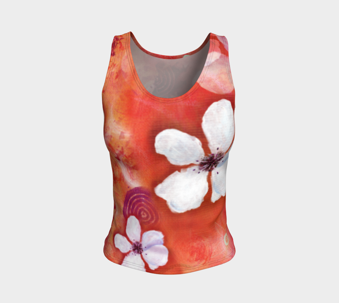 Red Painted Flowers and Swirls preview #1