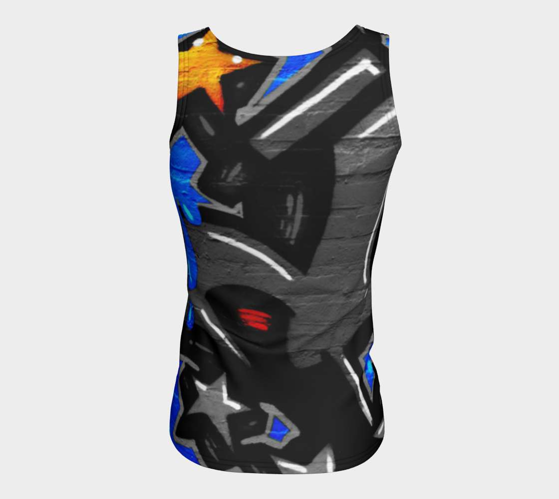 Graffiti 3 Fitted Tank Top preview #6