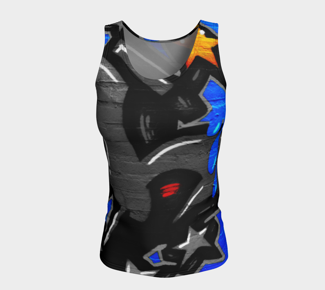 Graffiti 3 Fitted Tank Top preview #5