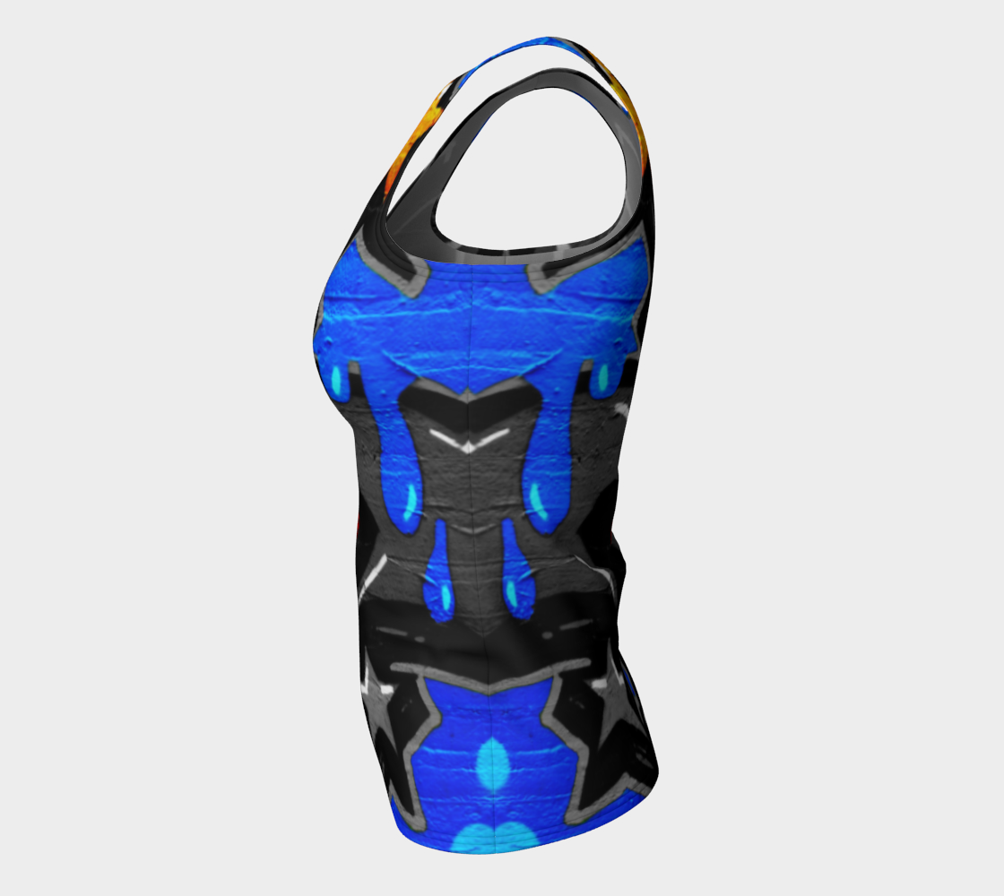 Graffiti 3 Fitted Tank Top preview #7