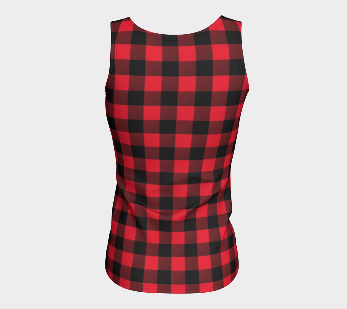 Red Black Buffalo Plaid Tank Top preview #6