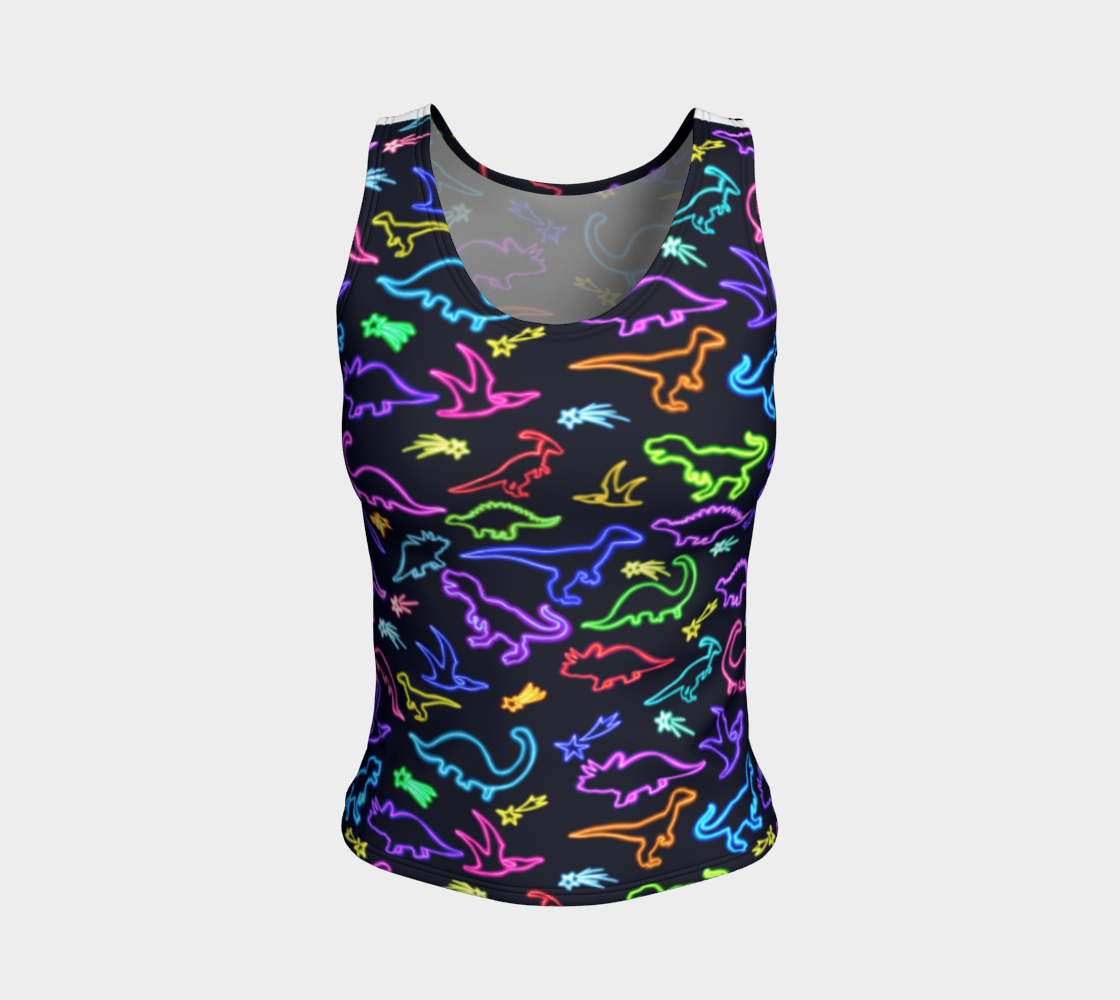 Neon Dinosaurs Fit Tank Top  preview