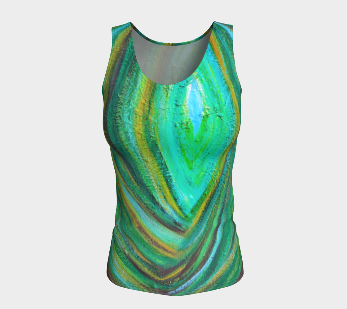 Palm Tree Heart Fitted Tank Top preview #5