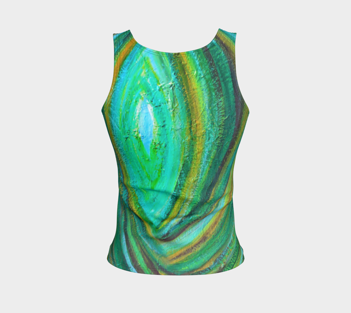 Palm Tree Heart Fitted Tank Top preview #2