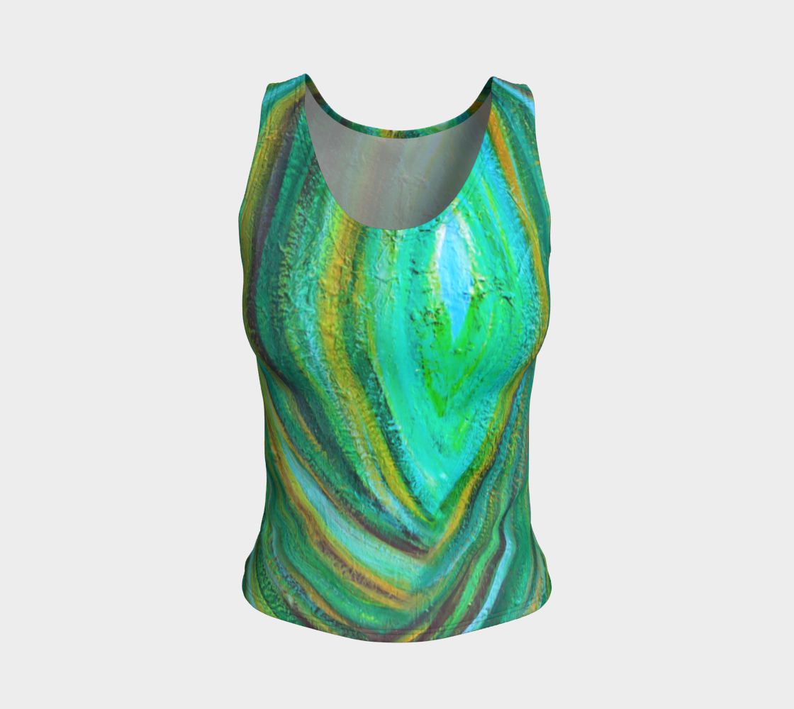 Palm Tree Heart Fitted Tank Top preview #1
