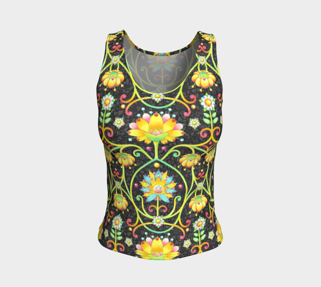 Fantasy Damask Fitted Tank Top preview