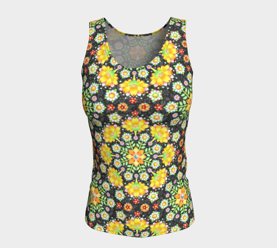 Aperçu de Flower Crown Fitted Tank #5