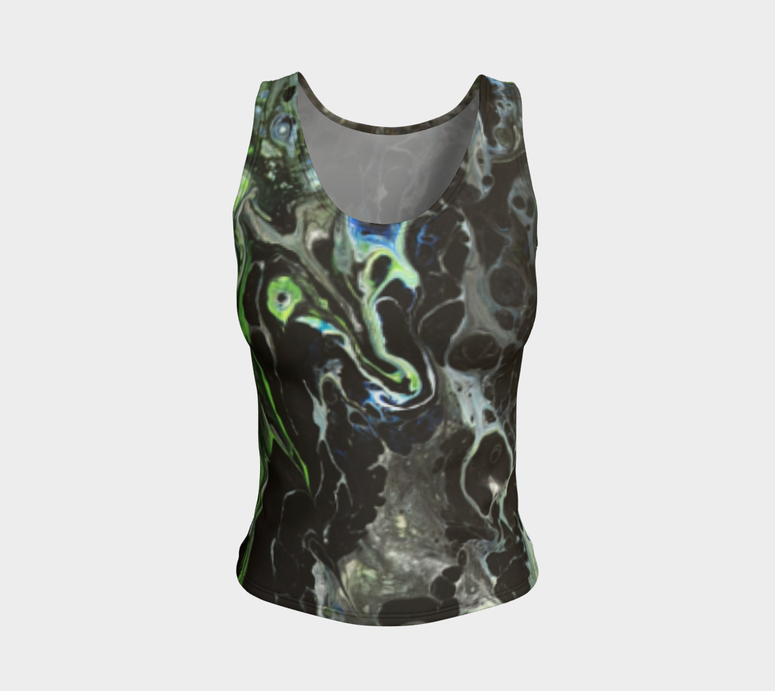 Black Splatter Fitted Tank Top preview