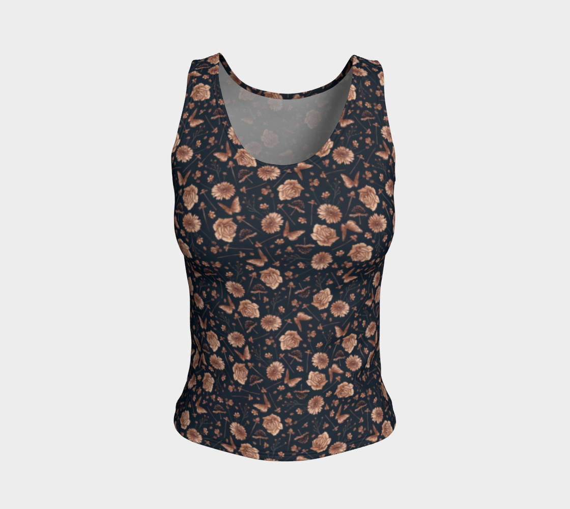 Petal to the metal navy & rose gold fitted tank preview