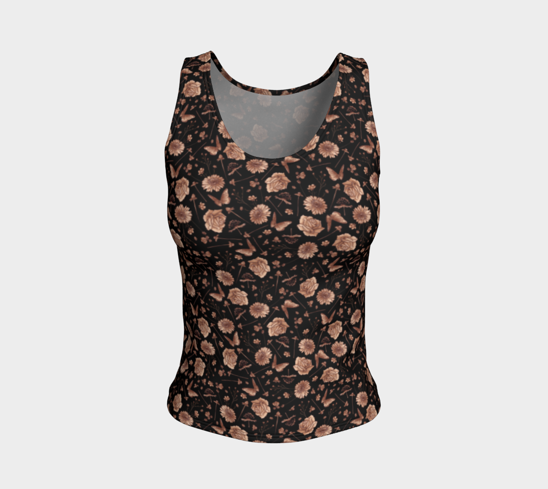 Petal to the metal black & rose gold fitted tank preview