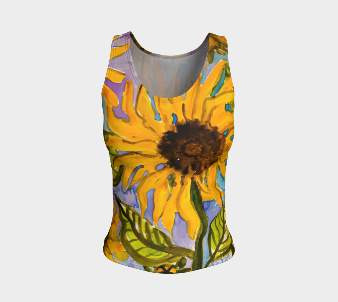 New Sunflowers Fitted Tank  Top preview