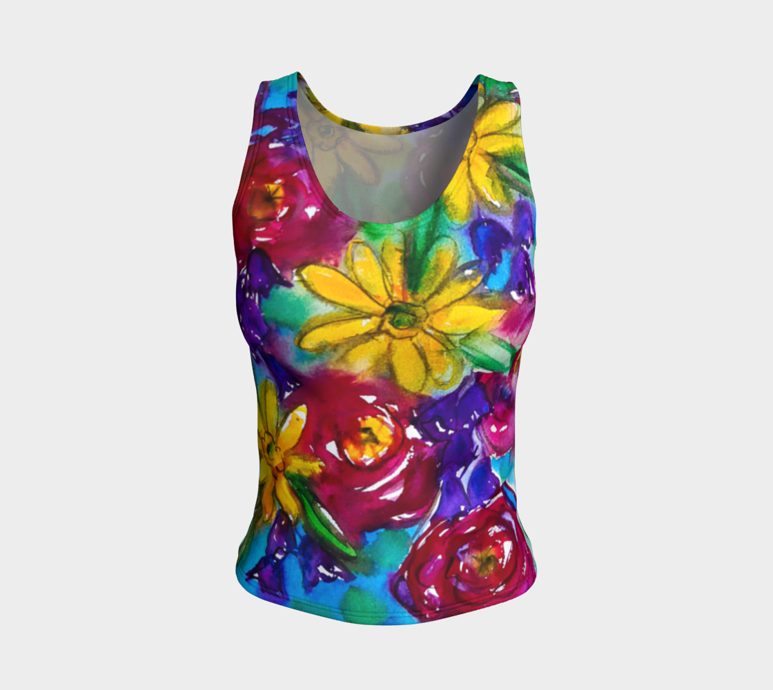 Bright Florals Fitted Tank Top preview