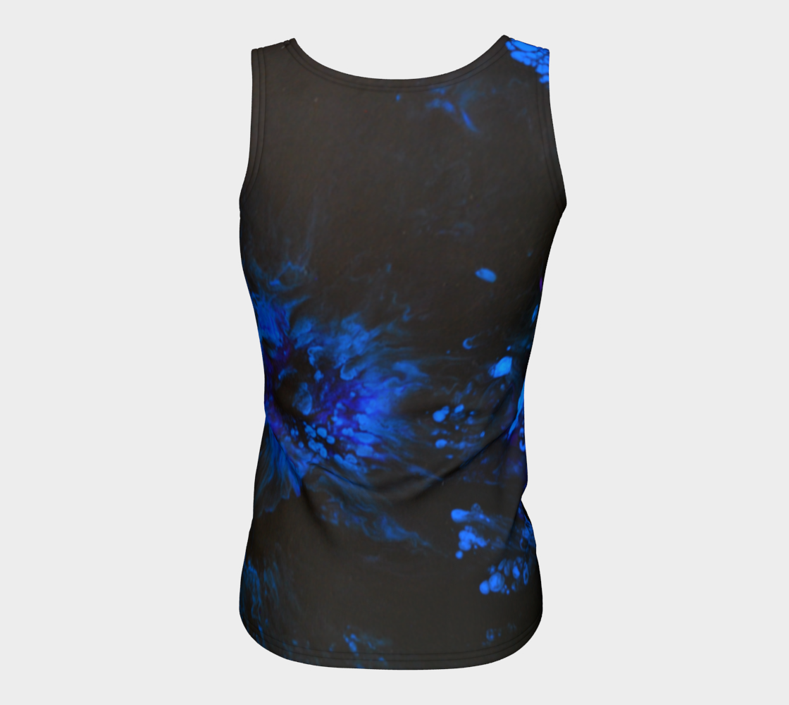 Black & Blue Fitted Tank Top preview #6