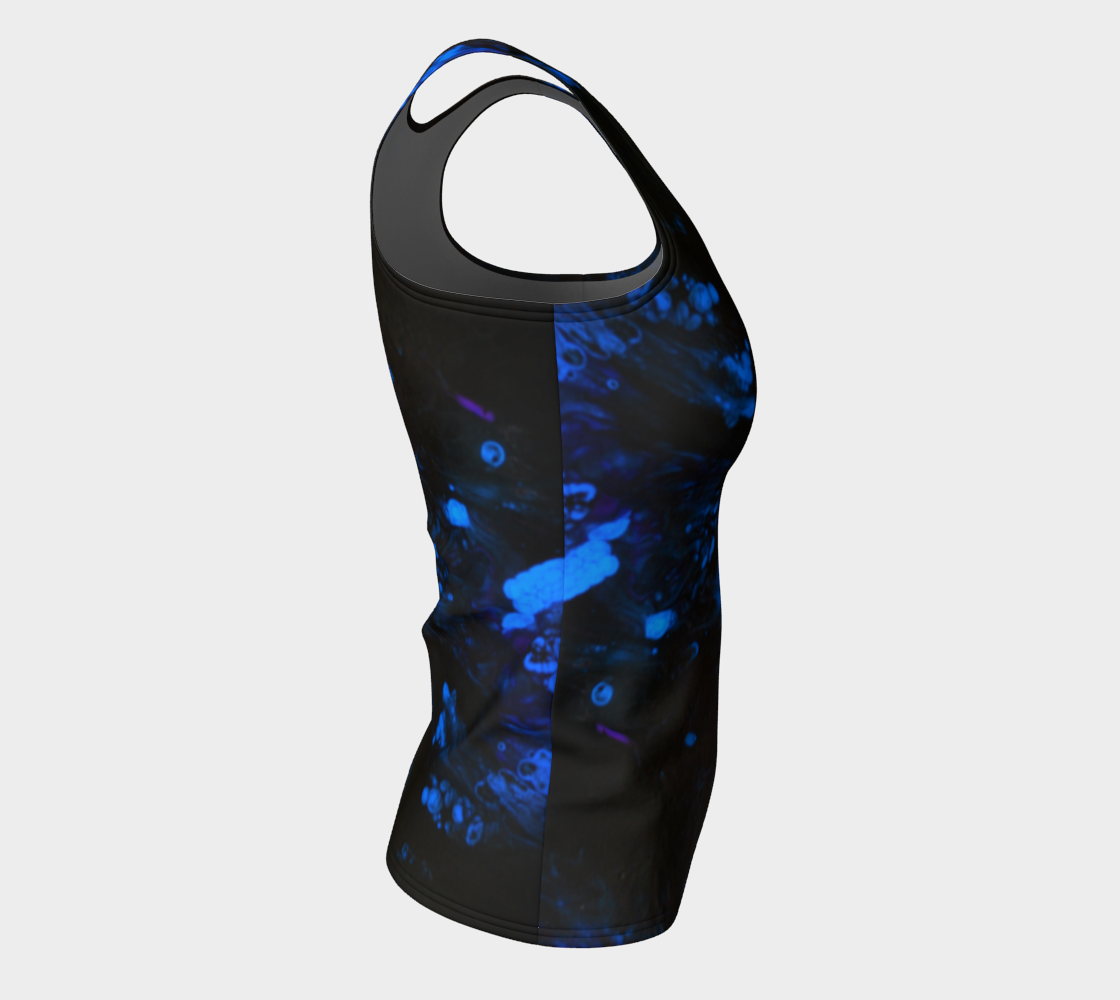 Black & Blue Fitted Tank Top preview #8