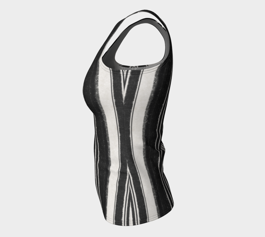 Raven Stripe Fitted Tank Top preview #7