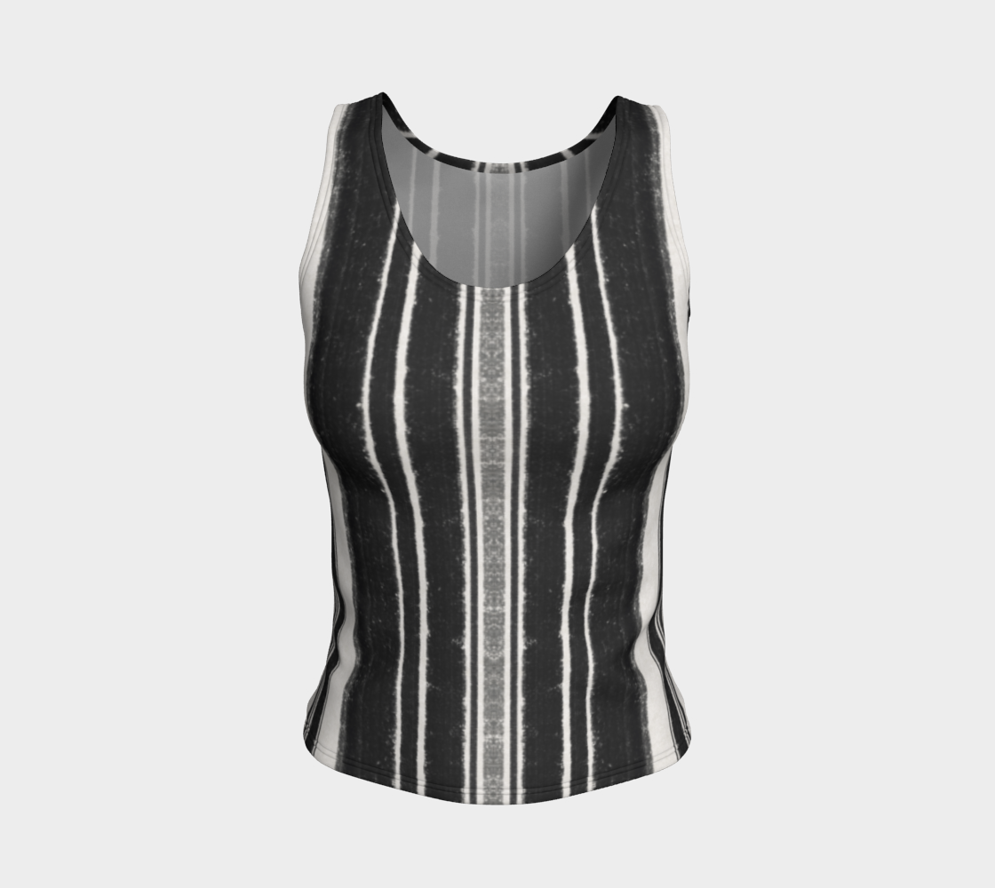 Raven Stripe Fitted Tank Top preview #1