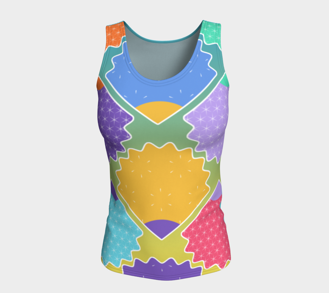 Colorful Shells Fitted Tank Top thumbnail #6