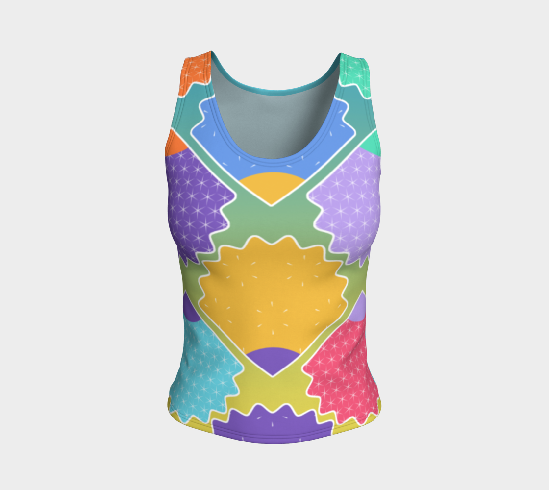 Colorful Shells Fitted Tank Top preview