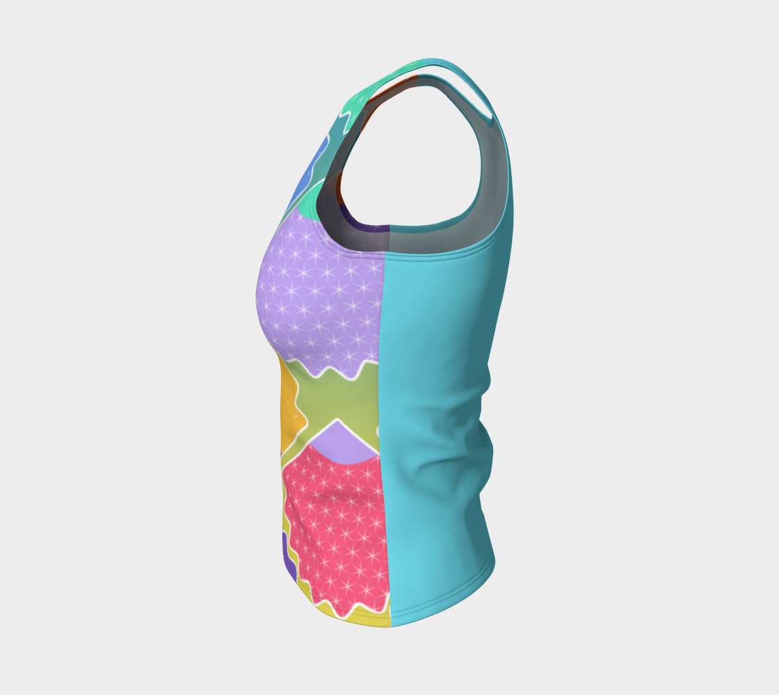 Colorful Shells Fitted Tank Top preview #3