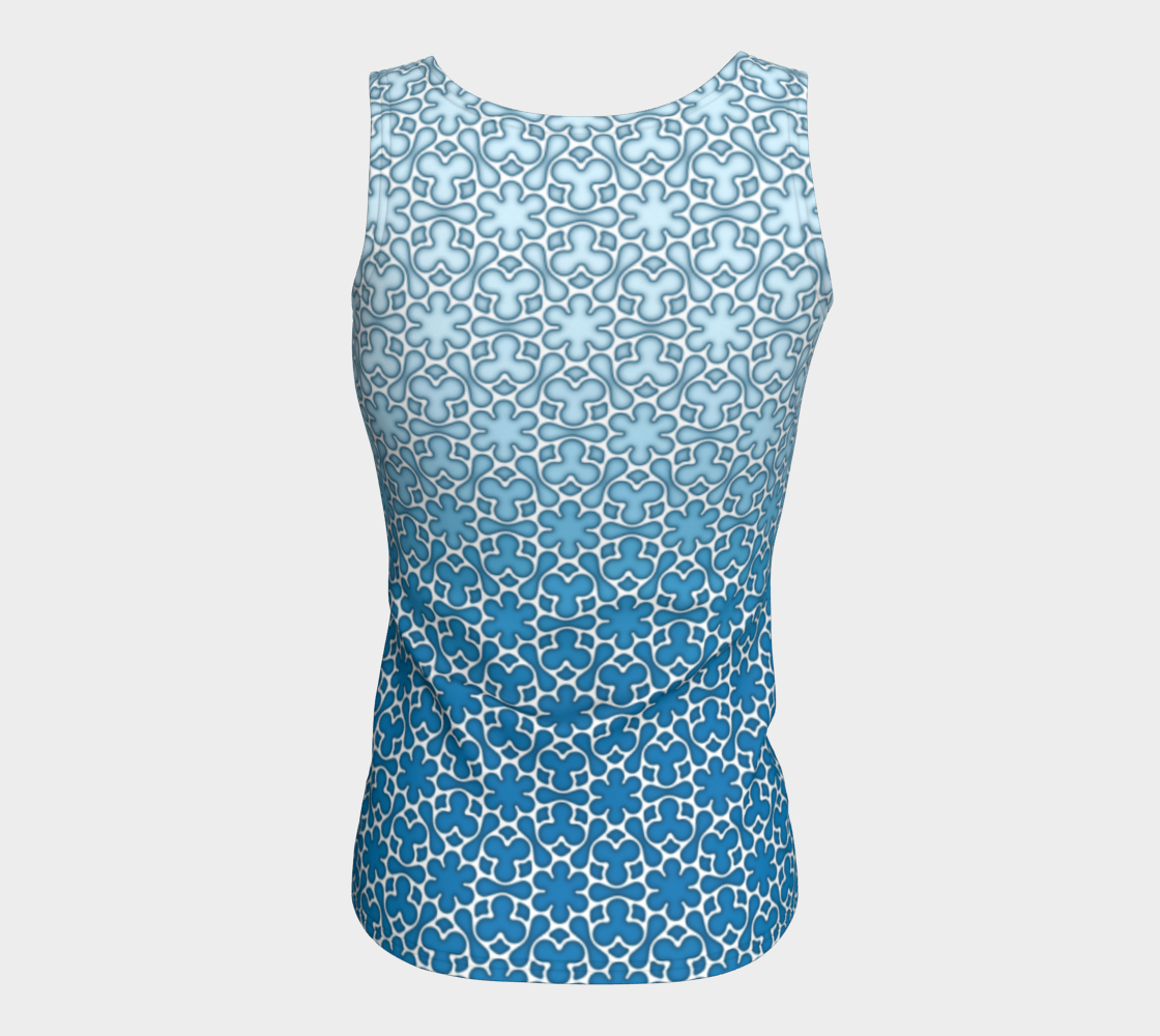 StainedGlass400 IbizaBlue FittedTankTop preview #6
