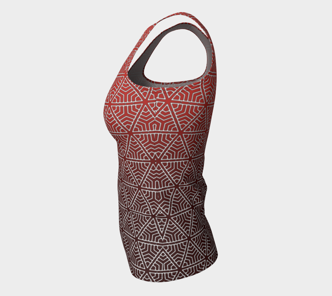 SplitHexagons400 RedAlert FittedTankTop preview #7