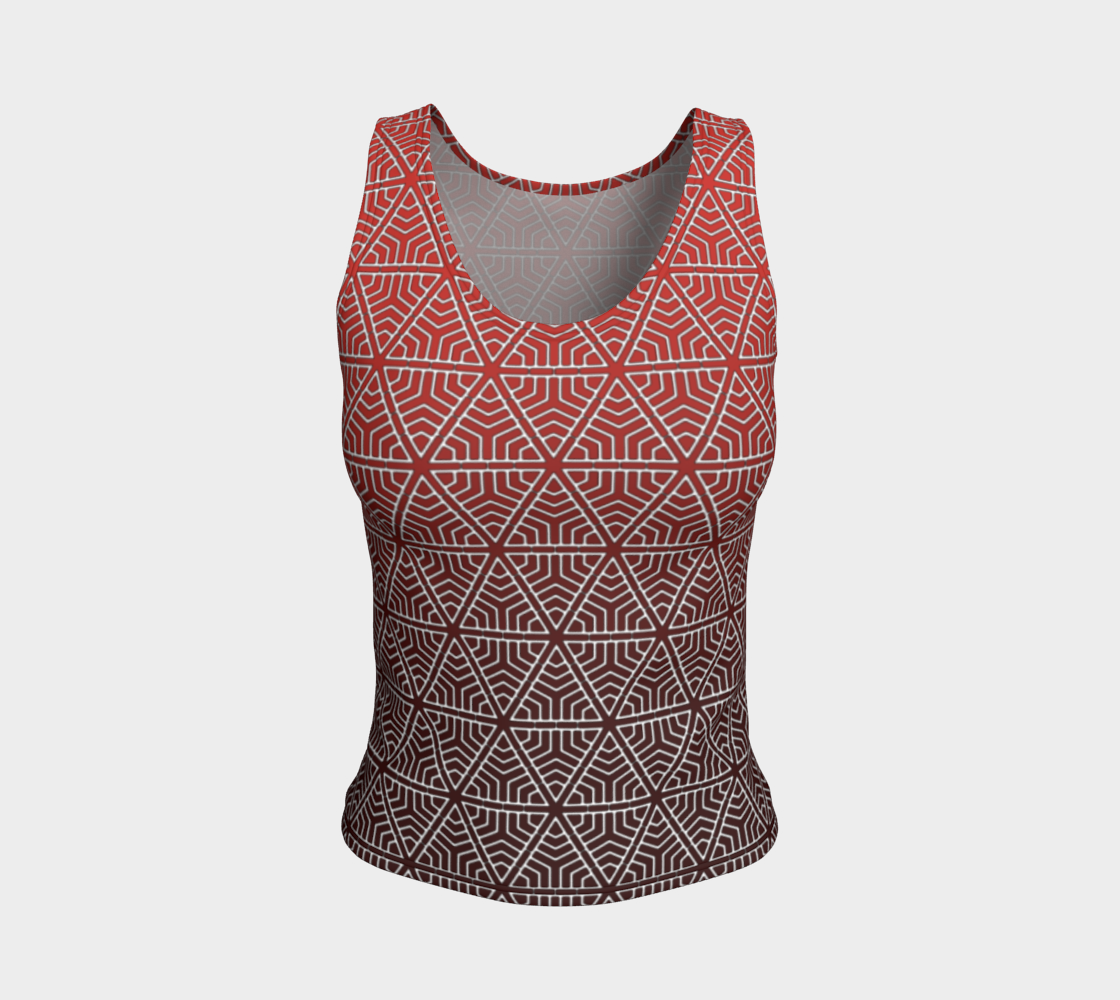 SplitHexagons400 RedAlert FittedTankTop preview