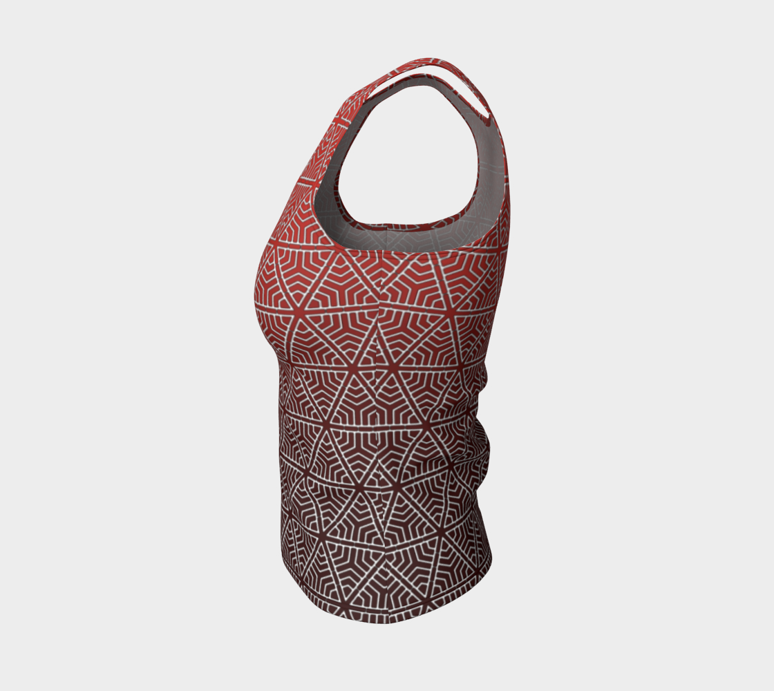 SplitHexagons400 RedAlert FittedTankTop preview #3