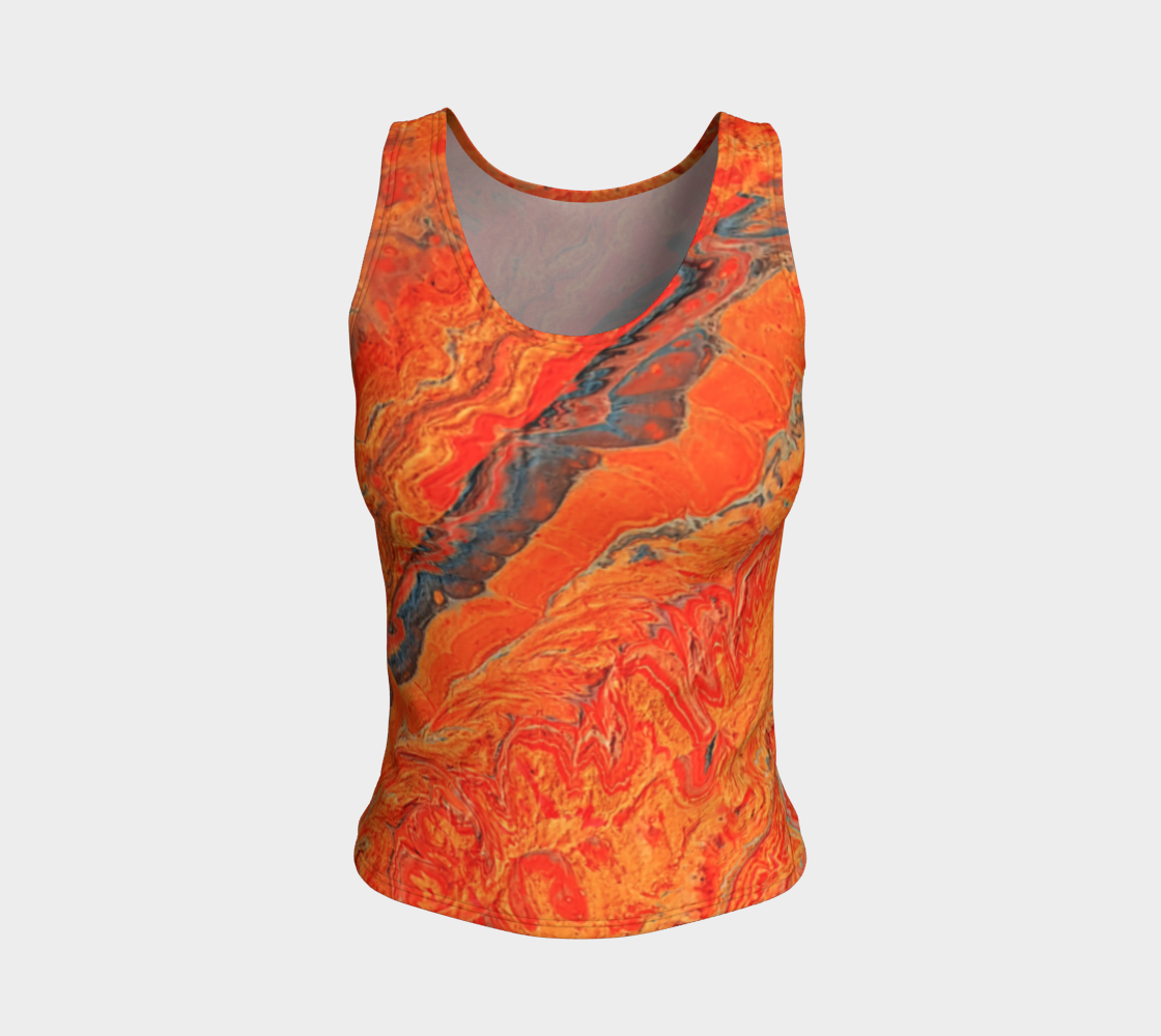 Orange Ravine Fitted Tank Top preview