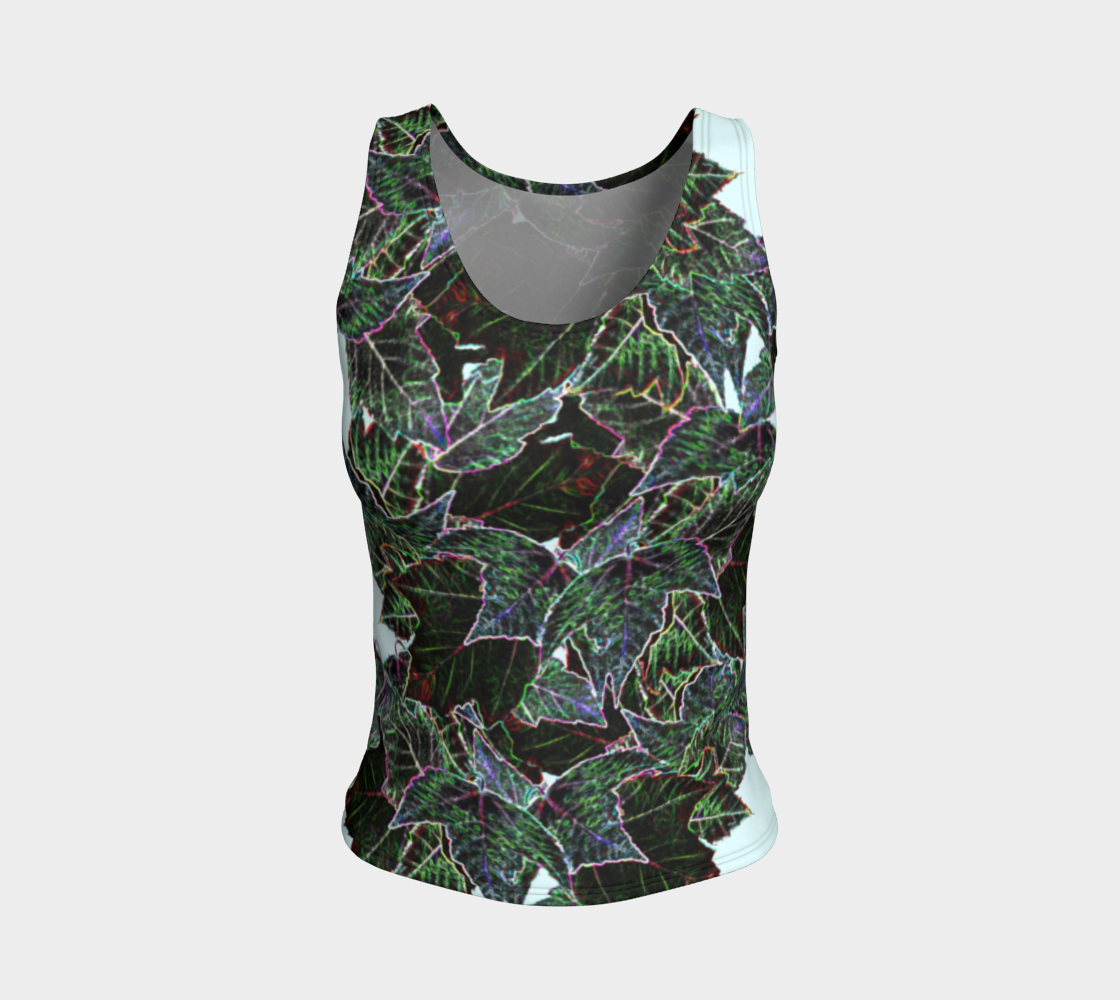 Frosted Leaves Fitted Tank Top preview