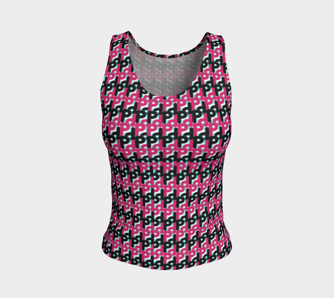 Vintage Pink Chain Fitted Tank Top preview