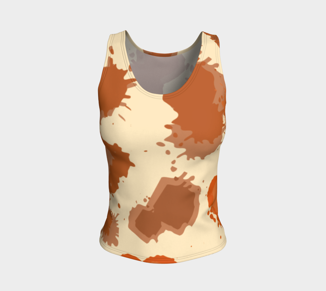 Modern Cow Cream Fitted Tank Top preview