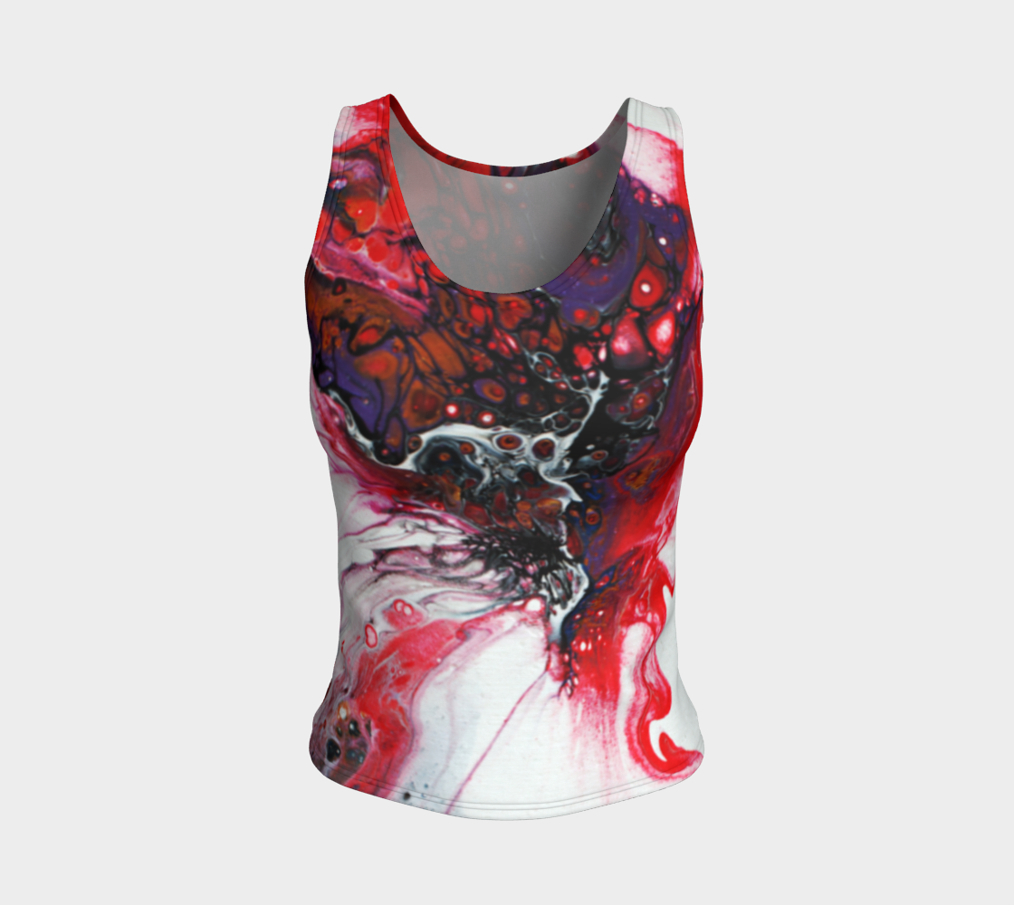 Red Butterfly - fitted tank top preview