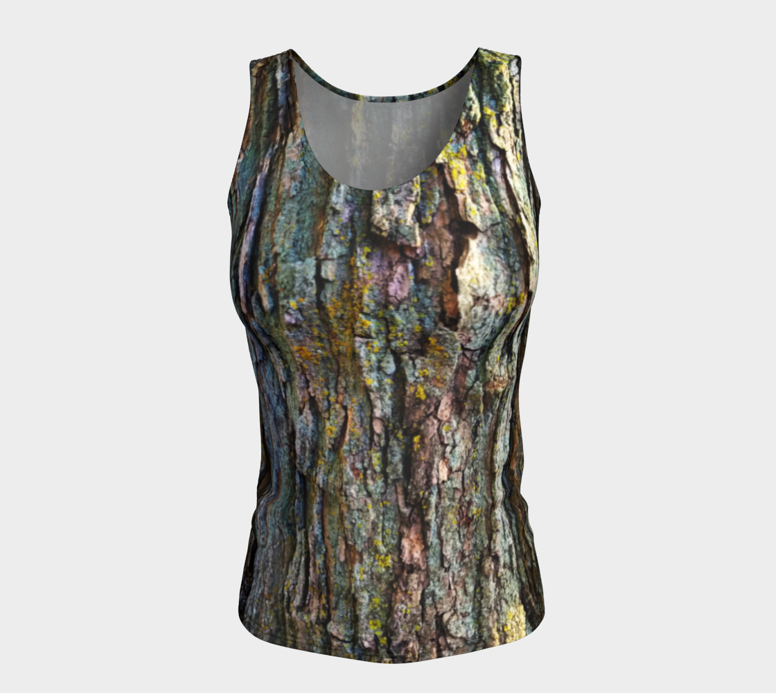 Tree Bark Fitted Tank Top - long option available thumbnail #6